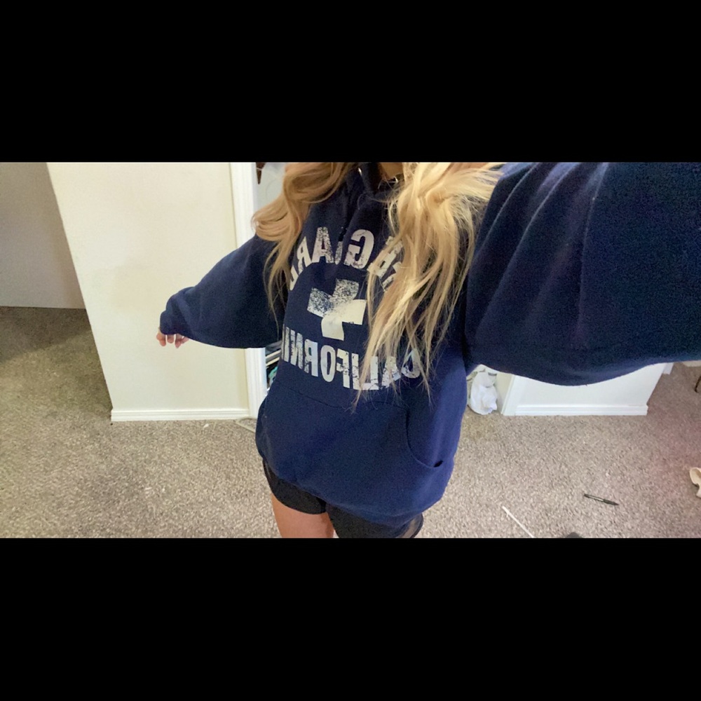 VINTAGE navy lifeguard hoodie